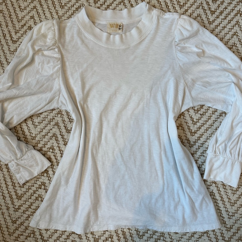 Nation White Long Sleeve, Small
